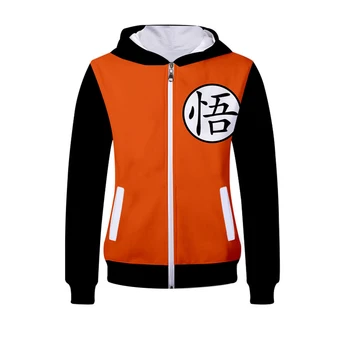 

Anime Dragonball Super saiyan Son Goku 3D Print Zip Sweatshirt Fleece Hoodies Streetwear Cosplay Costume Men Jacket Coat Tops