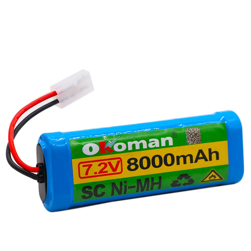 7,2 V 8000 mAh NiMH перезаряжаемый RC игрушечный аккумулятор с разъемом разряда Tamiya для Радиоуправляемый гоночный автомобиль Лодка Aircraf