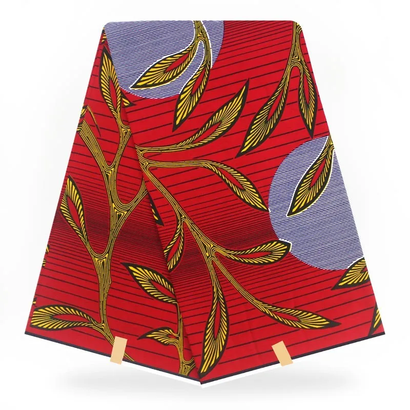 High Quality Cotton Fabric African Ankara Veritable Wax Cloth Veritable Wax African Real Dutch Wax 6yards/piece For Wedding - Цвет: as picture