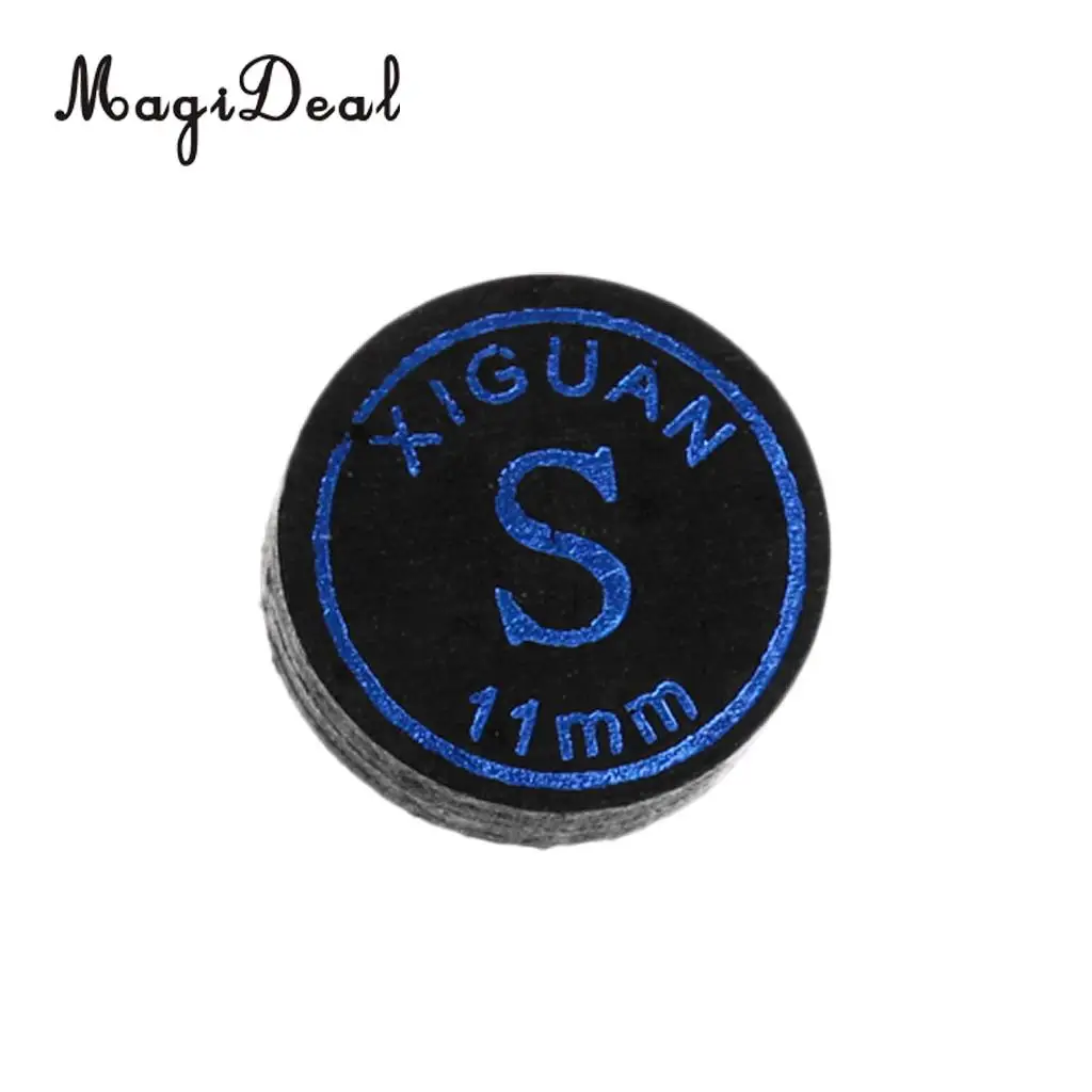 MagiDeal High Quality 11mm Soft Pigskin Leather Billiard Pool Cue Tips Black Table Game Professional Snooker Billiard Accessory