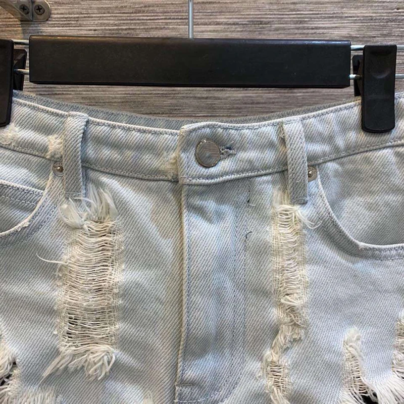 Jeans Supérieure Droits Haute Short Gland Qualité De Patchwork D'été Femmes Mode Taille 2019 Shorts 1PxSOwqn