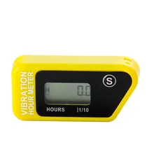 Yellow Motocross Wireless Vibration Hour Meter for Dirt Quad Bike ATV Motorcycle Snowmobile motocross tractor truck trucklift