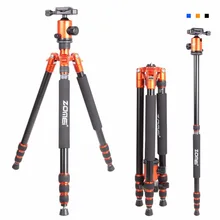 Zomei Z818 Portable Professional Aluminum Travel Camera Tripod with quick release plate monopod flexible tripod legs