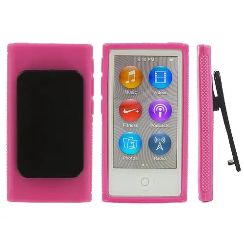 Зажим для ремня чехол iPod Nano 7 Чехол Спорт ТПУ Силиконовые Чехлы охватывает