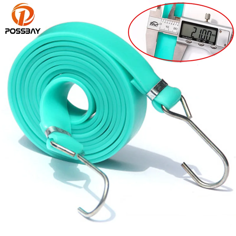 

POSSBAY 1.8 M Rubber Bungee Elastic Net Tarp Tie Down Straps Mesh Strong Luggage Helmet Hook For Motorcycle Luggage Atraps