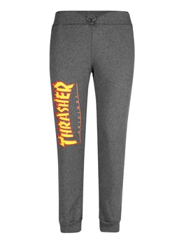 

Heavy sports pants with print effect flames