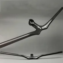 Углеродного волокна MTB велосипед стояк один-образный Интегрированный руль с стволовых 3К черный матовый углерода MTB руль