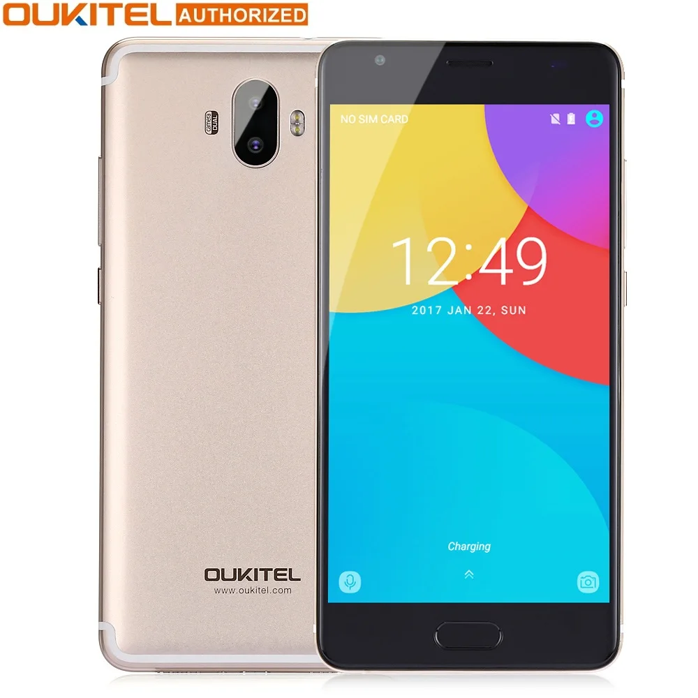 OUKITEL K8000 Android 7,0 5,5 мобильную станцию телефон Octa Core 4 GB 64 GB 8000 mAh 13.0MP + 16.0MP сзади сотовый телефон с камерами спереди Touch ID разблокировать