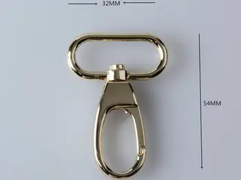 

32x54mm light gold trigger snap for bag, hardware accessories, handbag hook swivel clasp Dog clip Hook Metal Clip Buckle