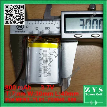

1 pcs. li-ion battery 3.7v 800mAh rechargeable battery lithium battery 3.7 v 800 mah size: 7x30x40mm