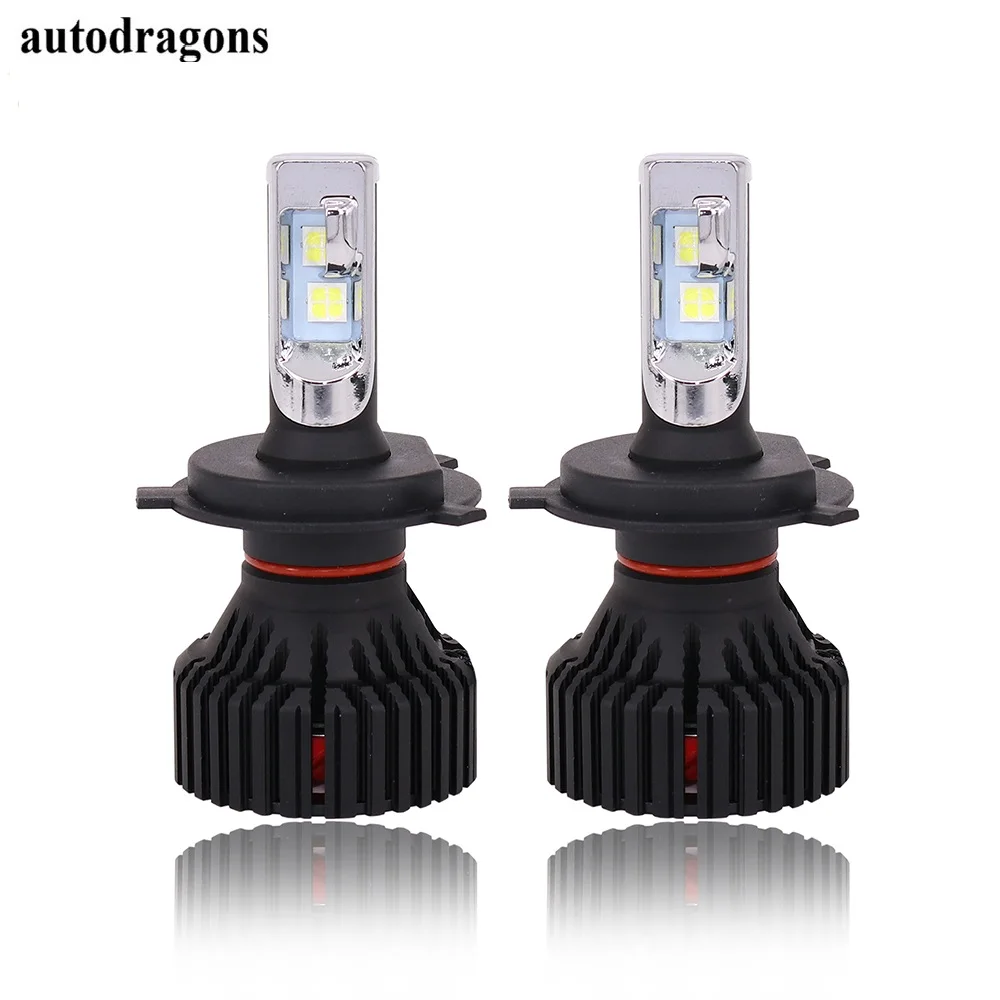 Autodragon H4 Дальний и ближний свет h3c H7 H8 H9 H11 9006 60 Вт светодисветодиодный CR ZES Canbus без