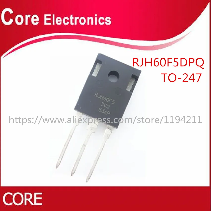 10 шт. RJH60F5 60F5 RJH60F5DPQ с изолированным затвором (IGBT) 80A 600V TO 247 Новый|Интегральные
