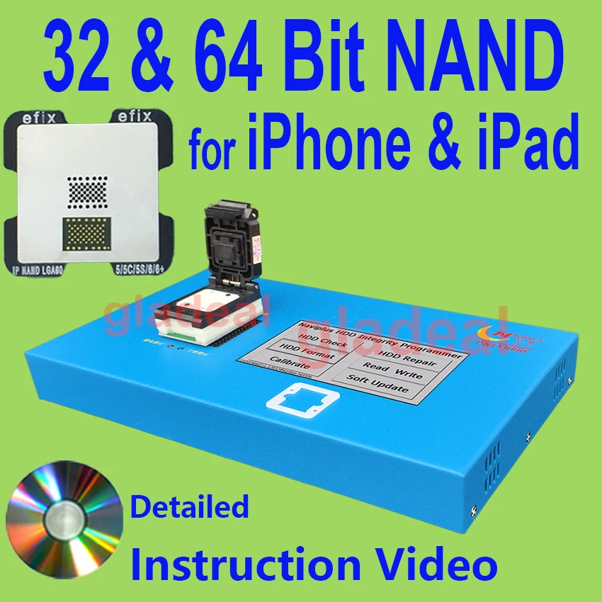 32 64 Bit NAND Flash IC Chip Programmer Tool Fix Repair Motherboard HDD Chip Serial Number SN Model for iPhone iPad Wholesale Construction & Real Estate