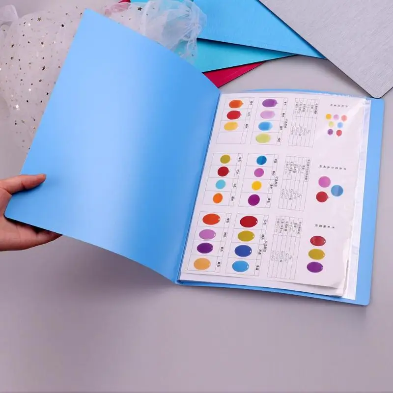 

Data Book File Folder Multi Page Insert Clip Document Holder Notebook Cover Office Stationery 2018 New Arrival