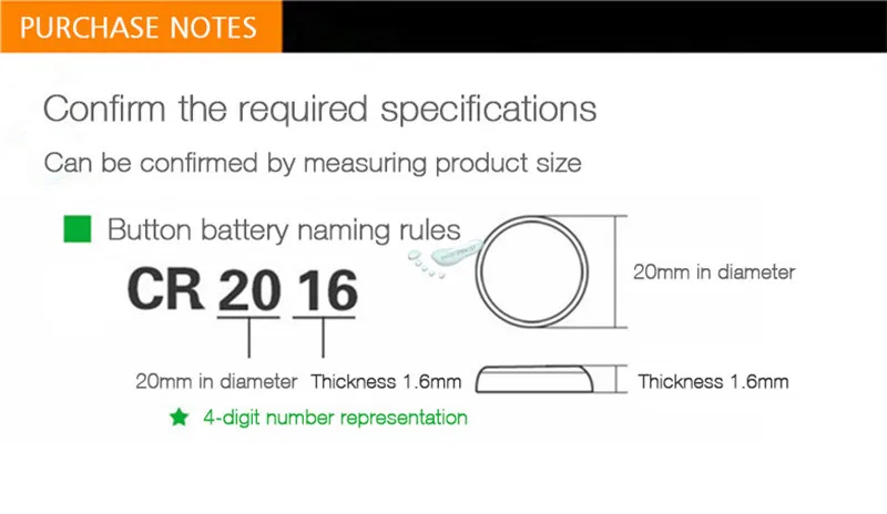 kpay 10pcs CR2016 Button Batteries CR2016 BR2016 DL2016 Cell Coin Lithium Battery 3V CR 2016 For Watch Electronic