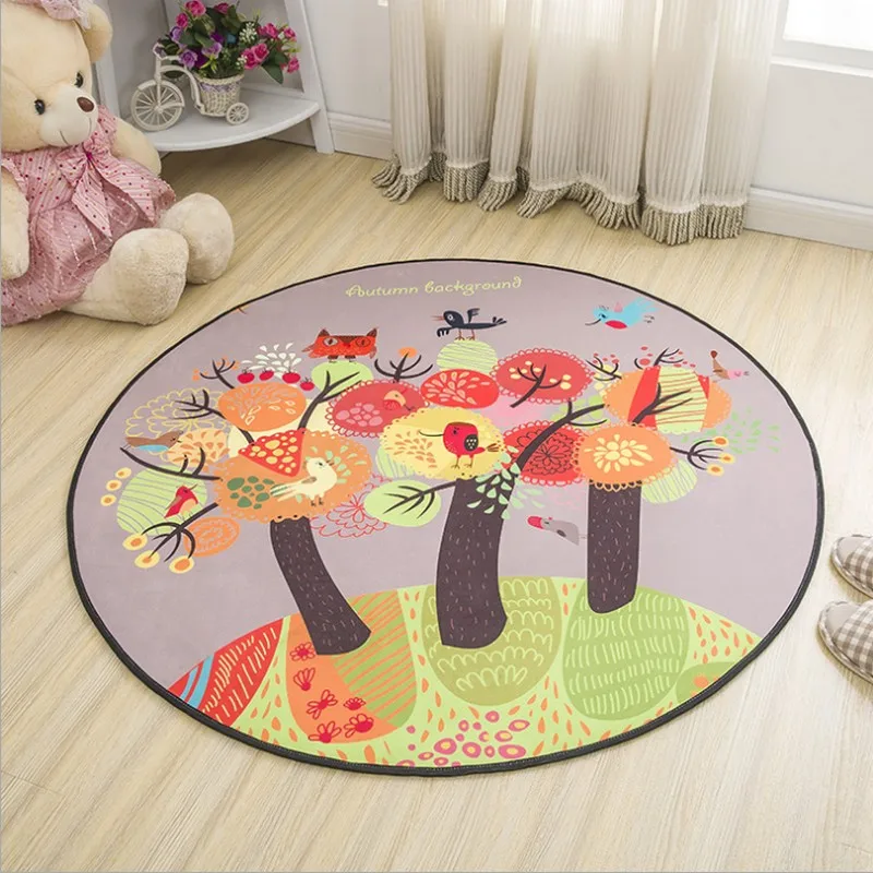 Round Cartoon Style Kids Carpets Anti-Skid Rugs For Bedroom/Bathroom Competer Chair Mats Cute Animals Rugs BABY game mat cartoon Round Cartoon Style Kids Carpets Anti-Skid Rugs For Bedroom/Bathroom Competer Chair Mats Cute Animals Rugs BABY game mat cartoon