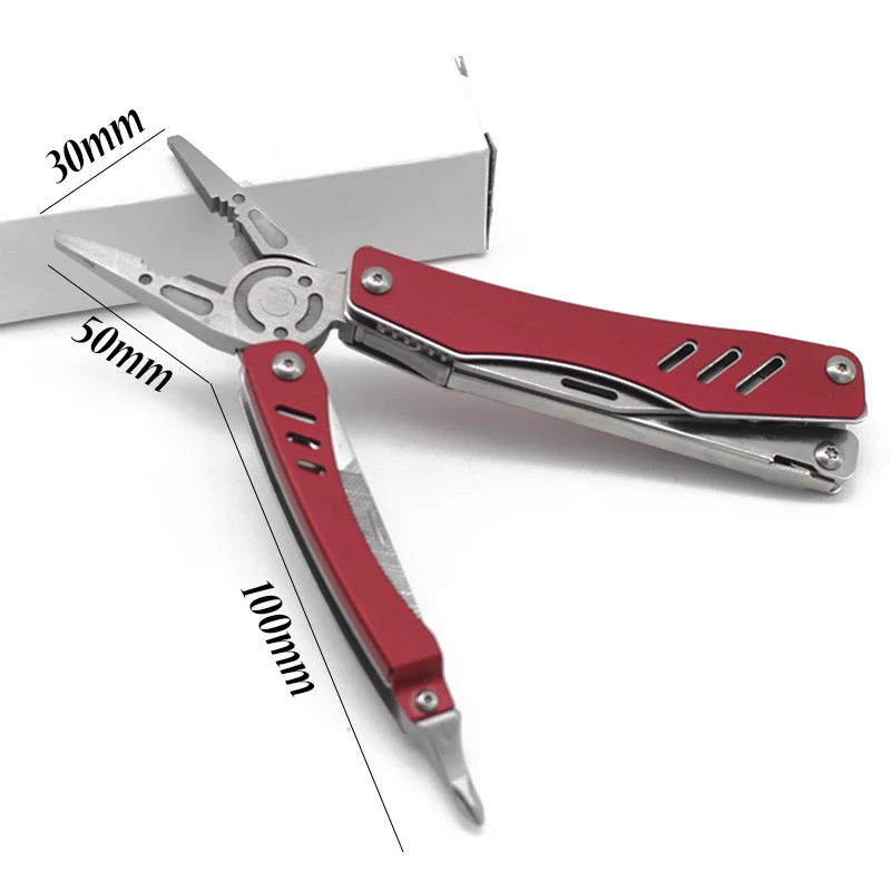 Cena 1 sztuka wysokiej jakości wielu szczypce do narzędzi szczypce do zdejmowania izolacji śrubokręt nożyczki przenośne Mini Survival Multitoo narzędzia ręczne