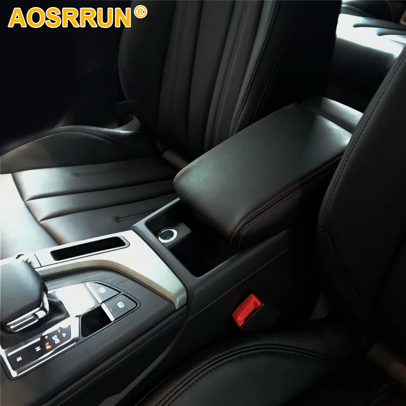 AOSRRUN из искусственной кожи автомобиль Подлокотник Обложка автомобильные