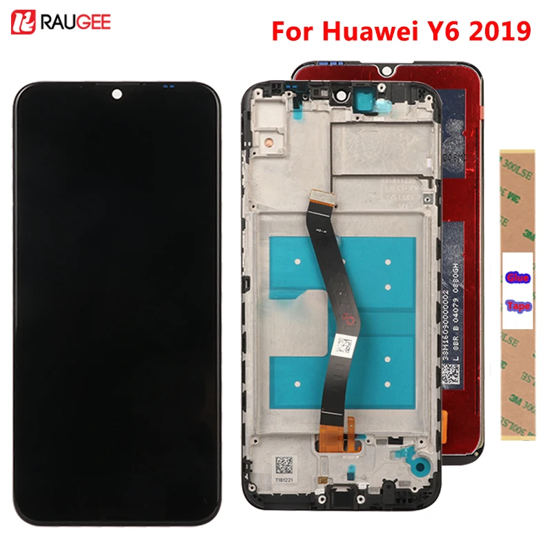 

Raugee Display For Huawei Y6 2019 LCD display Touch Screen New Digitizer Replacement Touch Screen For Huawei Y6 Pro Prime 2019