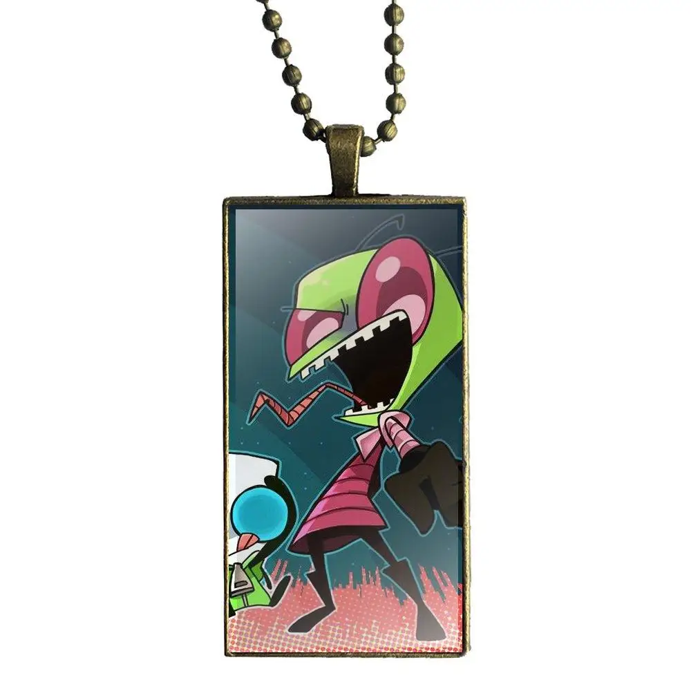 EJ glaze Gir Invader Zim стеклянная подвеска с изображением галактики ожерелье женское
