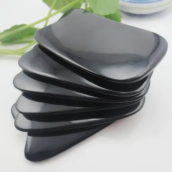 

10pcs/lot Good Quality Traditional Acupuncture Massage Tool body meridian Guasha board 100% Buffalo Horn/Scrapping kit