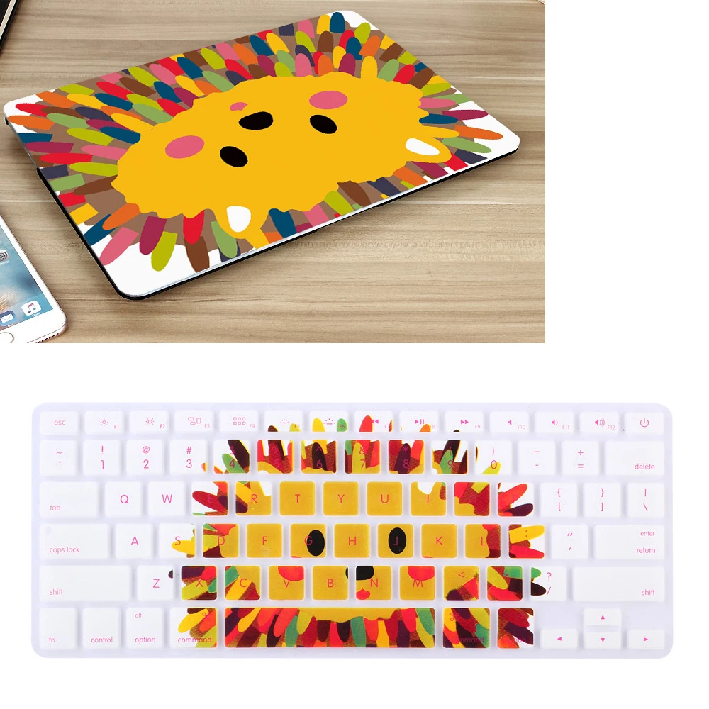 Cute Lion Fasion PVC Shell Skin Cover Protector For Macbook Air Pro 11 13 15 Retina 12 For Mac Pro 13.3 A1707 A1708