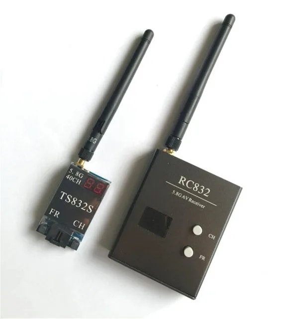 

Upgraded TS832S Image Transmission 40CH 600mW 5.8G Wireless AV Transmitter TX + RC832 40CH Receiver RX for FPV Multicopter
