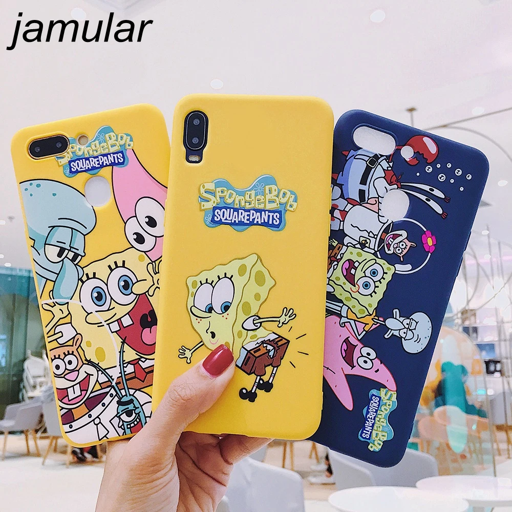 

Jamular Spongebob Patrick Star Soft TPU Phone Case For iPhone 10 X XS MAX XR 7 8 Plus 6 6S Plus Silicone Back Cover Coque Capa
