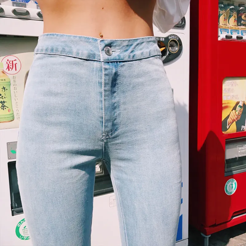 Sexy Stretching High Waist Flare Women Jeans Fashion Bell Bottom Blue Skinny Denim Autumn Jeans Retro Women Pants Trousers 2017