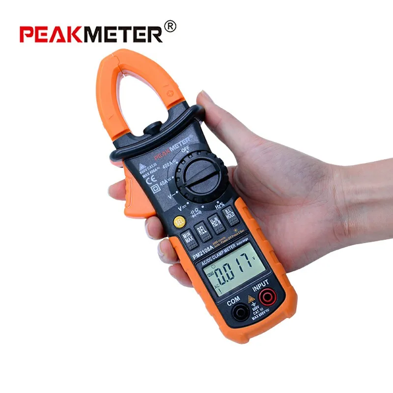 PEAKMETER PM2108A/PM2108 цифровой клещи ac dc мини мультиметр true rms с функцией автоматического отключения питания