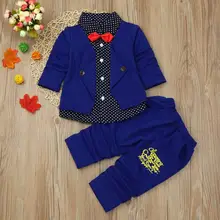 Двухцветный детский комплект одежды для маленьких мальчиков, праздничный костюм для крестин, свадьбы, смокинг, костюм с бабочкой нарядный джентльменский образ, 8 августа