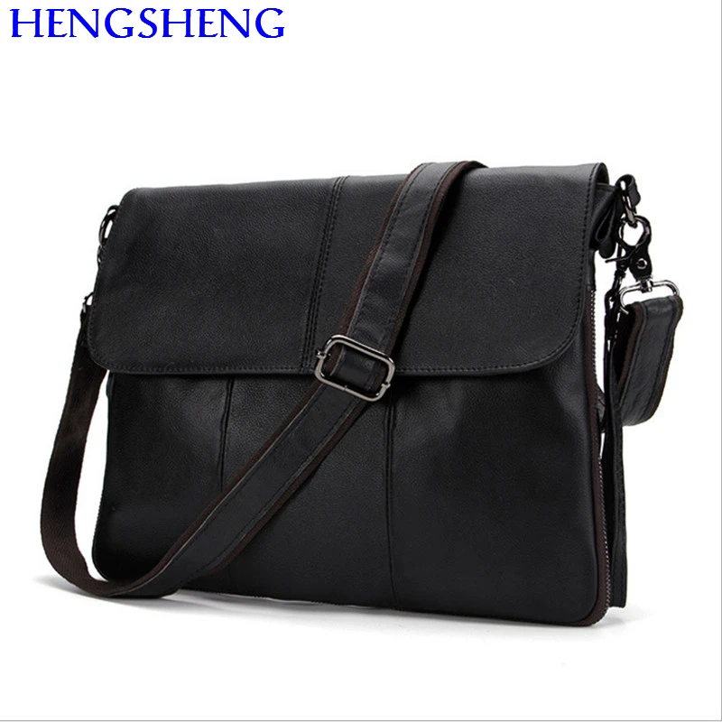 Hengsheng Hot sale cross men font b leather b font messengers bag with quality genuine font