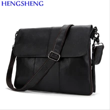 Hengsheng Hot sale cross men leather messengers bag with quality genuine leather male shoulder bag of