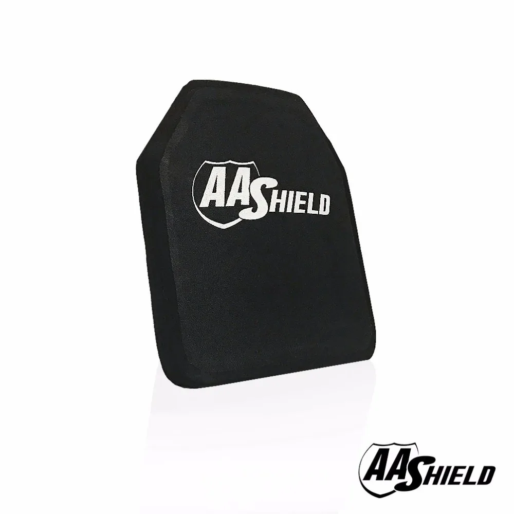 

AA Shield Bullet Proof Ultra-Light Weight Hard Plate Body Armor Inserts Safety Shooter Cut #2 Standalone NIJ Level IV 4 10x12