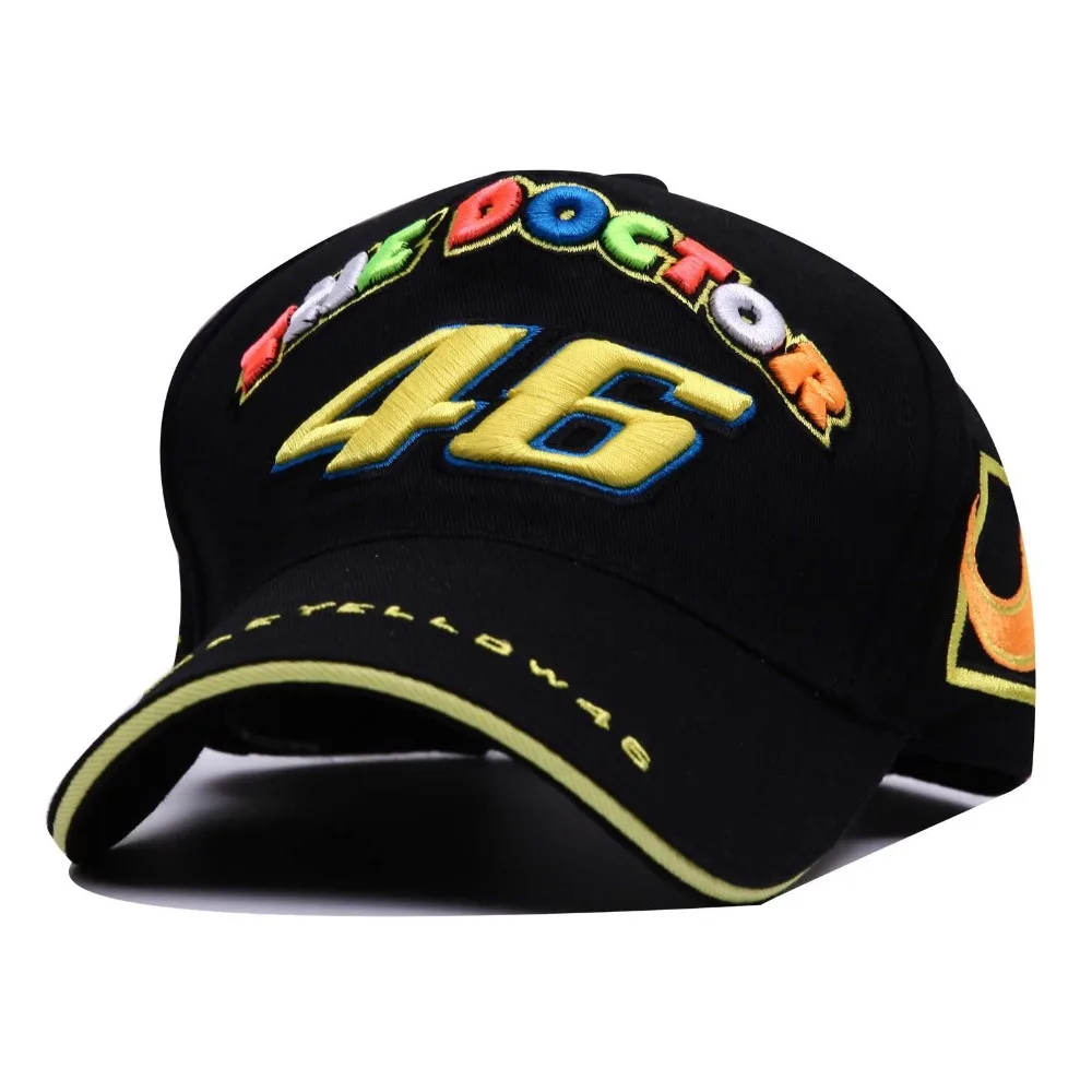 

2019 New THE DOCTOR 46 Motorcycle Embroidery Baseball Cap Hat Men Adjustable Snapback Caps Casual Sun Hats Trucker Hats