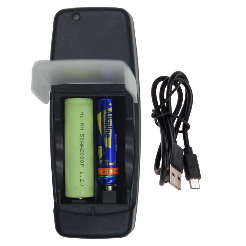 

2 Slots USB smart battery charger for AA AAA AAAA NICD NIMH 1.2V Alkaline 1.5V Rechargeable battery intelligent charger