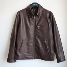 Прочитайте описание! Мужские азиатского размера замшевое пальто Мужская овечья кожа простой дизайн куртка