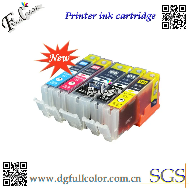 Free Shipping Compatible Ink Cartridge PGI550 CLI551 For MG5450 IP7250