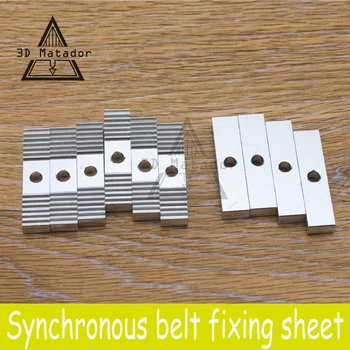 

10pcs/lot 3D Printer parts Reprap DIY GT2 Timing Belt Fixing Piece Aluminum Alloy Tooth pitch 2mm Clamp Fixed Clip 9*40mm CNC