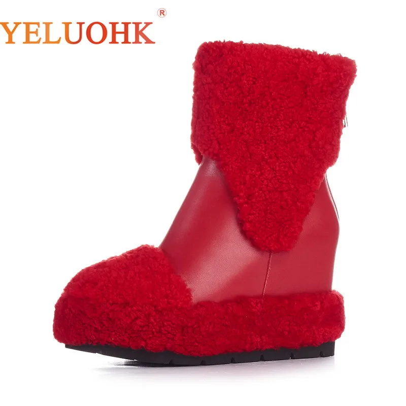 

Genuine Leather Winter Boots Women Fur Warm 2018 New Snow Boots Women Top Quality Ankle Boots For Women