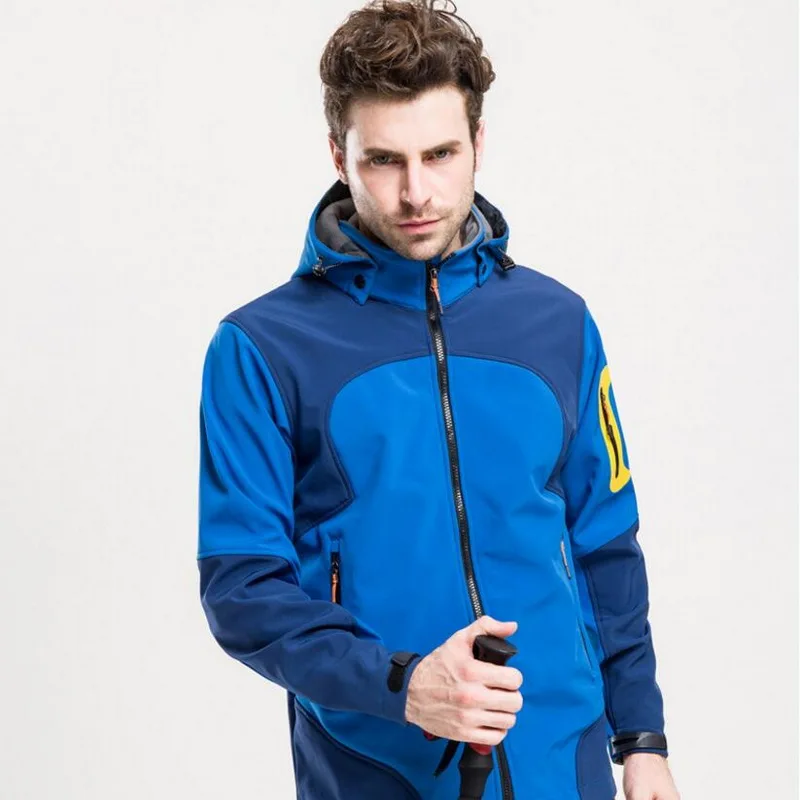 

Outdoor mountaineering camping hiking ski fishing clothes, soft shell clothing single layer light technology warm charge cloth