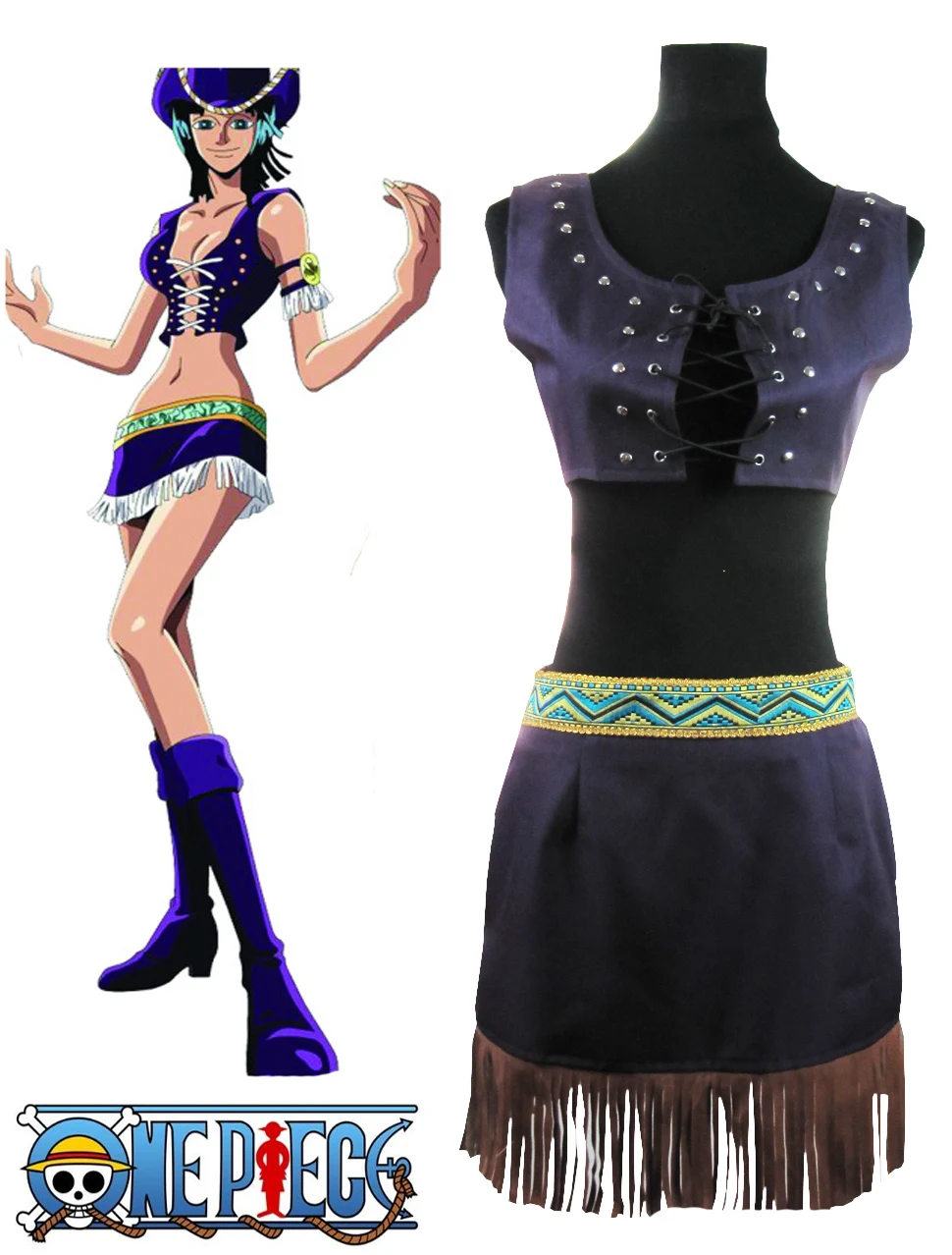 Free Shipping Anime One Piece Cosplay Nico Robin Two Years Ago Woman Summer Set Cosplay Costume Anime Costumes Aliexpress