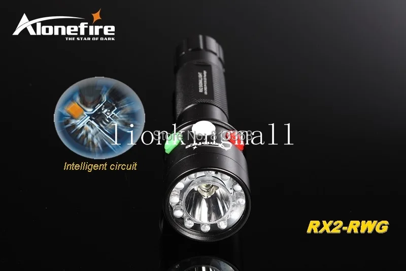 AloneFire RX2-RWG CREE XP-E Q5 светодиодный красный, белый зеленый светильник многофункциональная сигнальная лампа фонарик факел