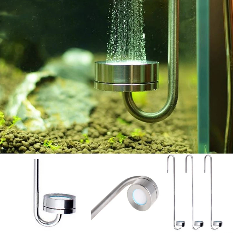

(szrandy)Aquarium Ultra Thin Stainless Steel CO2 Diffuser Excellent CO2 Dissolve Rate APR21_30
