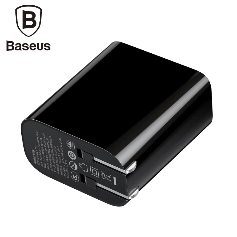 Baseus 22,5 Вт USB зарядное устройство с американской вилкой для путешествий зарядное устройство адаптер переносной USB ЗУ для мобильного телефона для iphone X samsung 2.4A