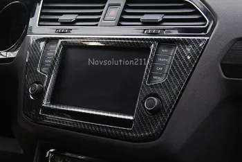 

Interior Central Control Navigation Panell Cover Trim For VW Tiguan 2016 2017