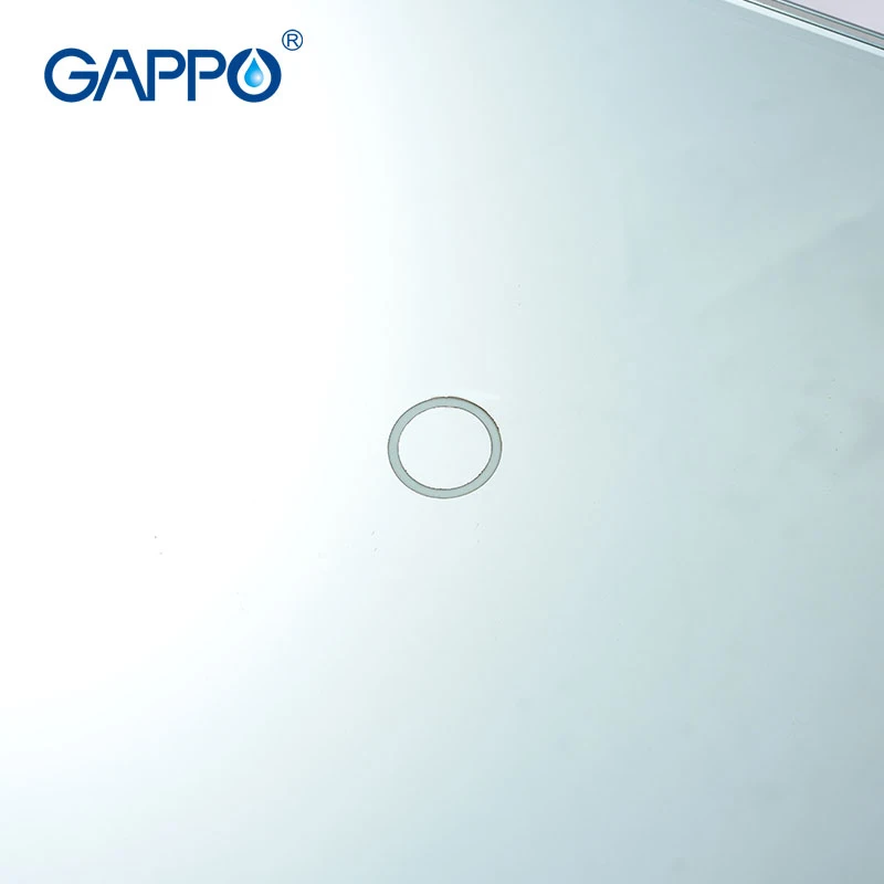 Gappo حمام مرايا الحائط Led مرآة لمستحضرات التجميل مربع Led مرآة ماكياج الحمام اللمس التبديل ضوء قابل للتعديل