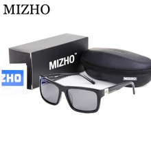 MIZHO брендовые дизайнерские высококачественные солнцезащитные очки женские поляризованные Роскошные эксклюзивные ацетатные солнцезащитные очки с УФ-линзами Polaroid прямоугольные мужские очки