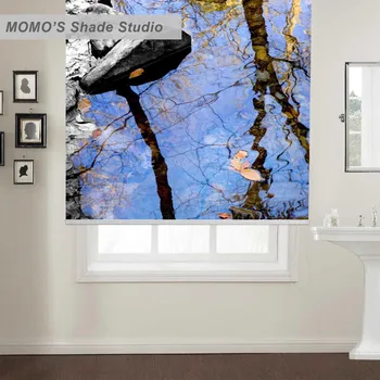 

MOMO Roller Blinds Blackout Design Window Blinds Shades Painting Curtains Roller Shades Thermal Fabric Custom Size PRB set220