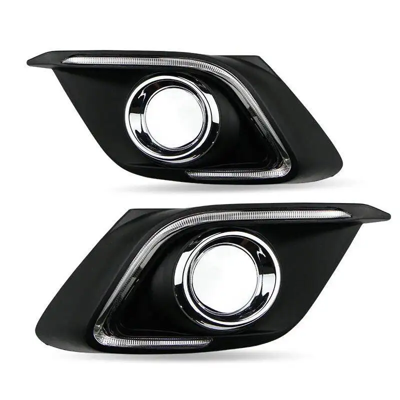 

Turn Signal Light and dimming style Relay 12V LED car DRL daytime lights with fog lamp hole for Mazda 3 axela 2014 2015 2016